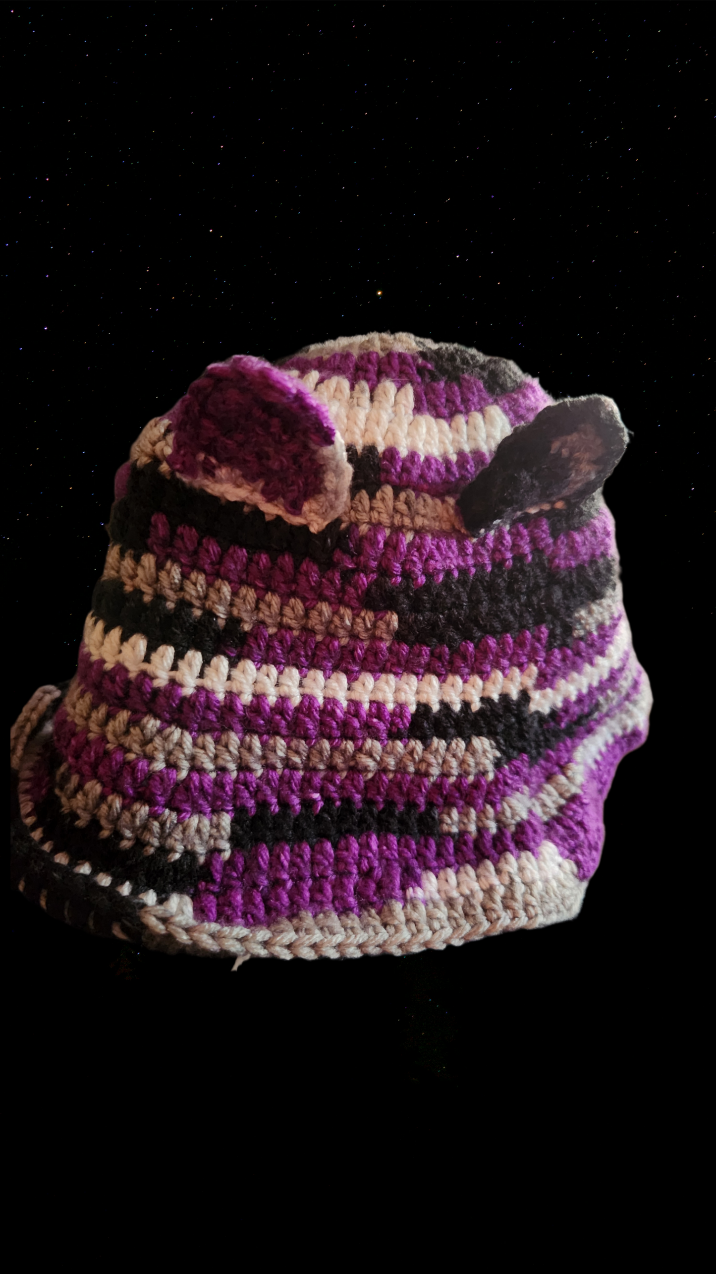 custom bucket hat with cat ears for kitty