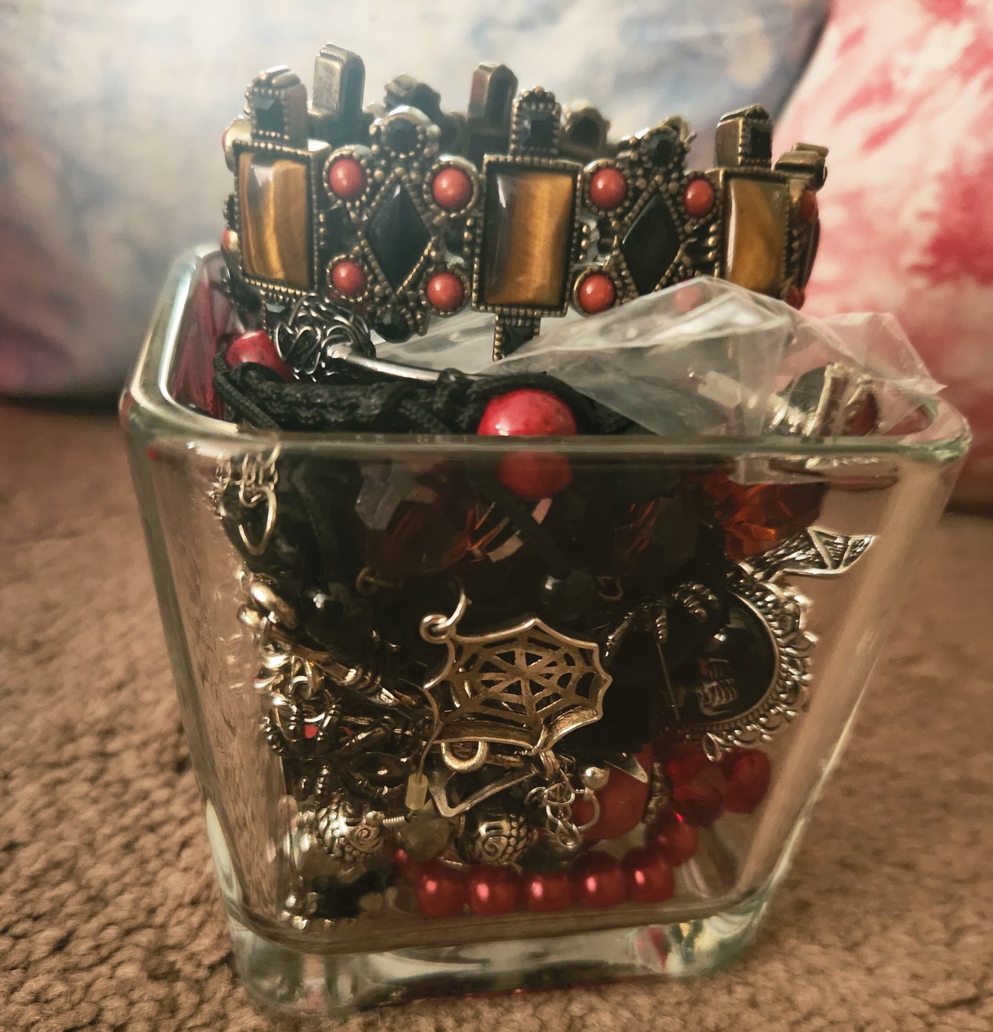 dark tones gothic mystery jewelry jar