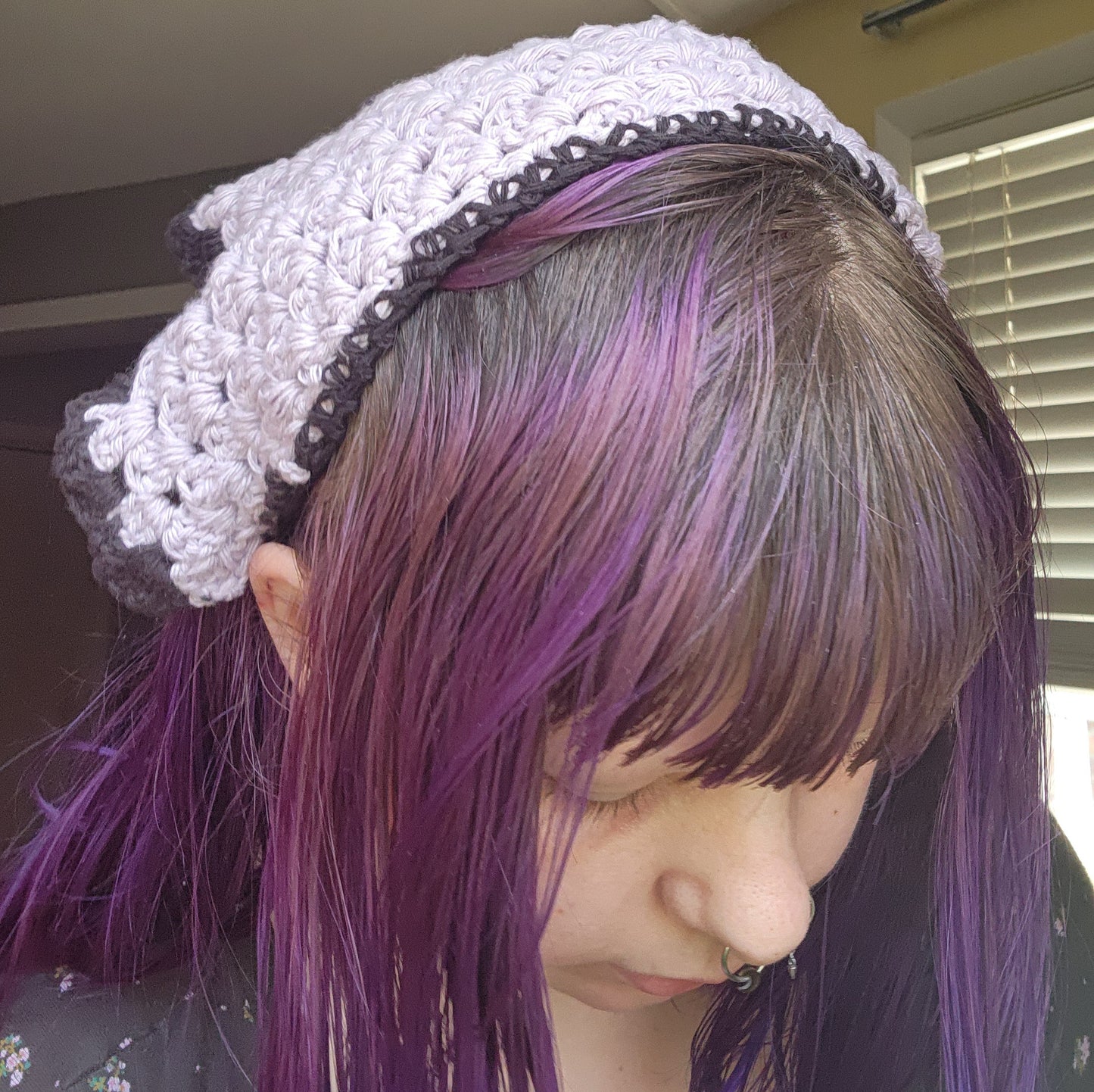 longer crochet granny bandana