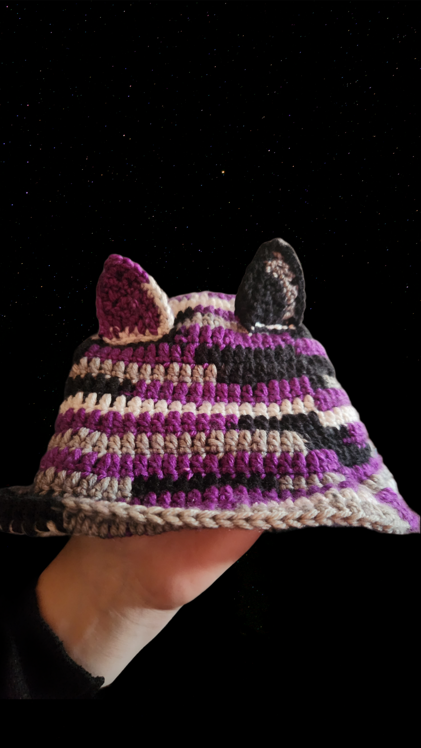 custom bucket hat with cat ears for kitty