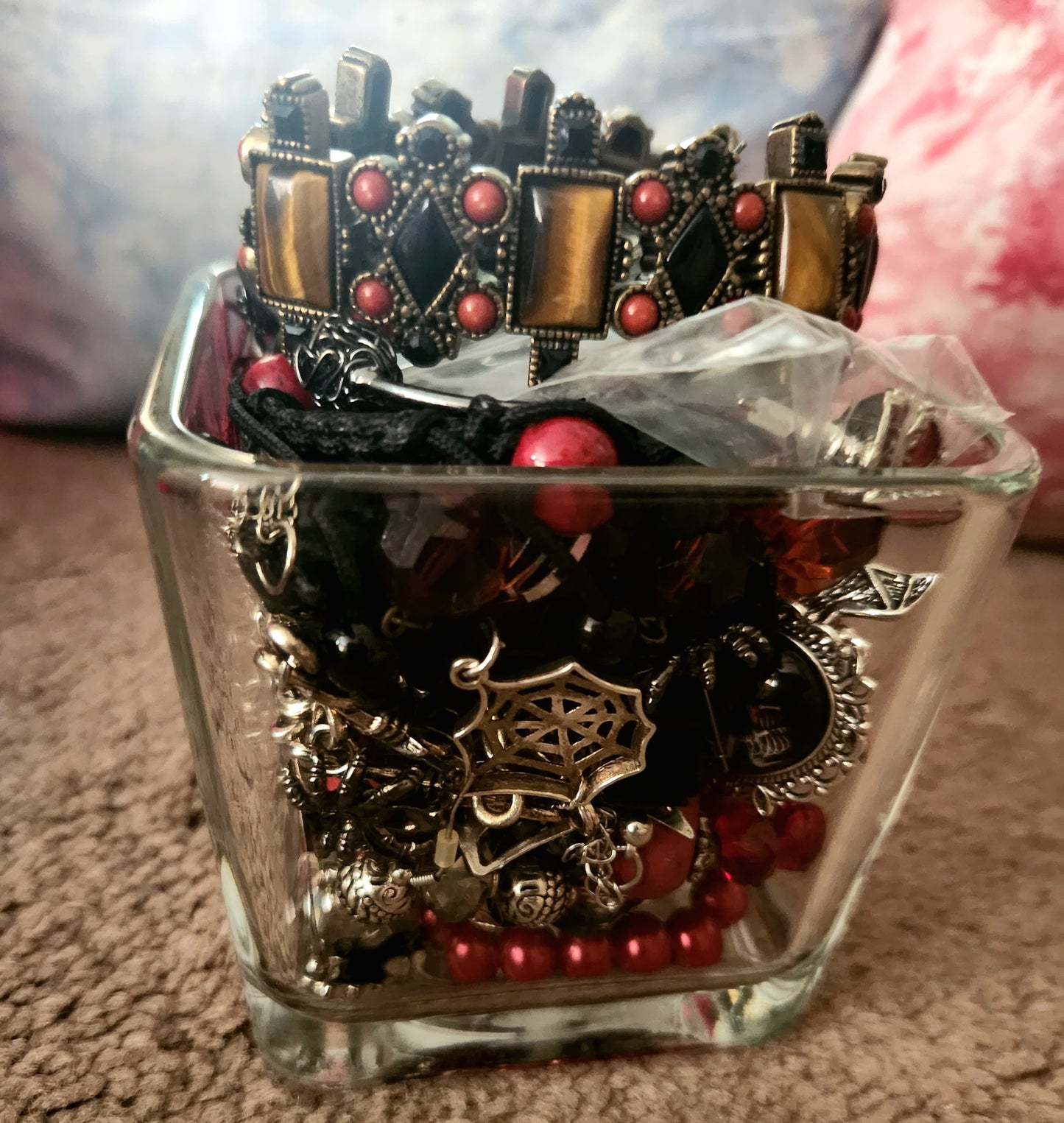 dark tones gothic mystery jewelry jar
